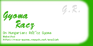 gyoma racz business card